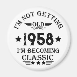 Imã presente de aniversário de vintage personalizado