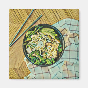 Imã presente de aniversário do Ramen