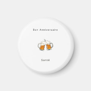 Imã Presente de aniversário francês, Feliz Aniversário