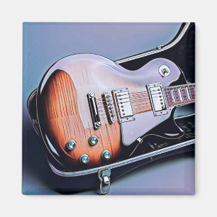 Imã Presente de aniversário guitarrista da Vintage