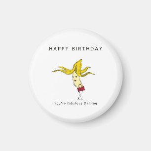 Imã Presente de aniversário, ímã de banana glamorosa.