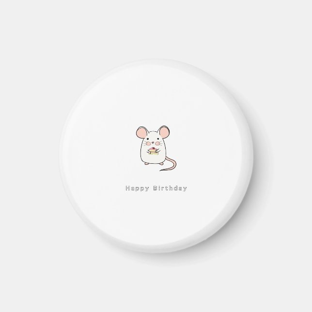 Imã Presente de aniversário, lindo presente de anivers (Frente)
