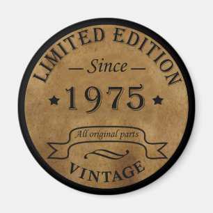Imã Presente de aniversário vintage nascido em 1975