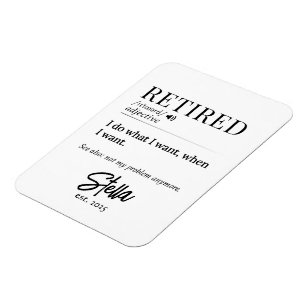 Ímã Presente de aposentadoria personalizado - Definiçã