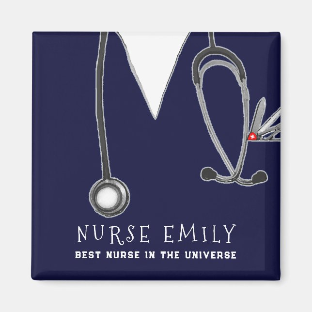 Imã Presente de Apreciação de Enfermeiro (Frente)