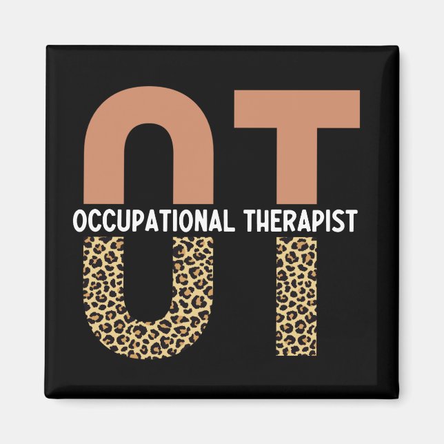 Imã Presente de Apreciação OT Terapista Ocupacional (Frente)