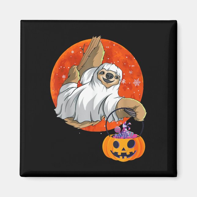 Imã Presente de aranha | Boo Halloween Com Abóbora (Frente)