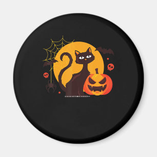 Imã Presente de aranha Pumpkin Preto De Gato Hallowe