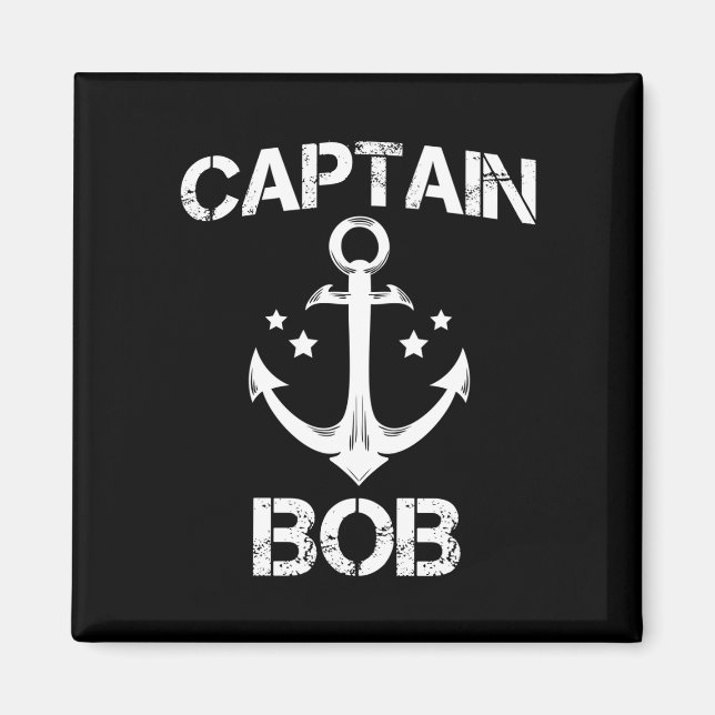 Imã Presente de barco nome aniversário engraçado Capit (Frente)