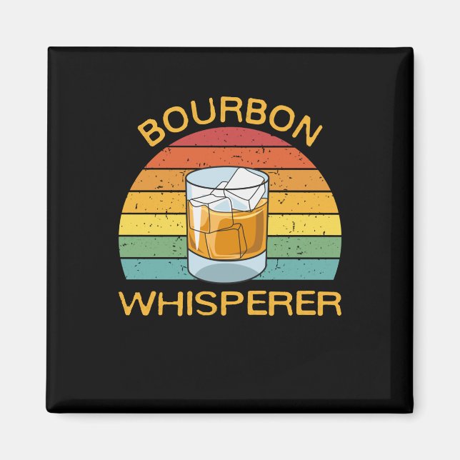 Imã Presente de Bebendo Bourbon Whisperer Whiskey Bour (Frente)