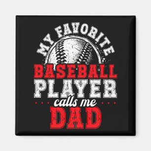 Imã Presente de beisebol de família combinando Pai Fot