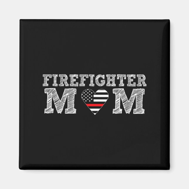 Imã Presente de Bombeiro Mãe Orgulhoso Bombeiro Citaçã (Frente)