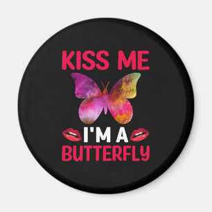 Imã Presente de borboleta Beije-Me Sou Uma Borboleta