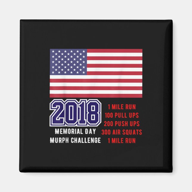 Imã Presente De Camisa Desafio Murph 2018 Para O Dia M (Frente)