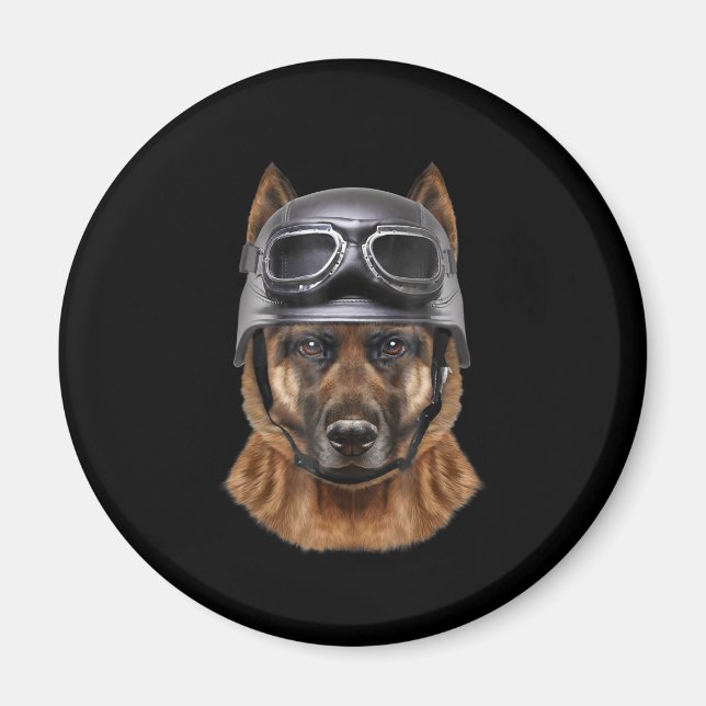 Imã Presente De Capacete De Cão De german shepherd Par (Frente)