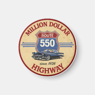 Imã Presente de carro clássico da Million Dollar Highw