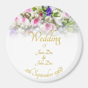 Imã Presente de casamento - Noiva com buquê de casame