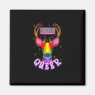 Imã Presente de Celebração do Mês do Orgulho Queer Oh