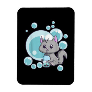 Ímã Presente de Chá de Bolha de Gato Boba Tea Cats