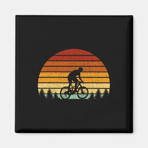 Imã Presente de Ciclismo de Montanha Pôr do Sol Vintag