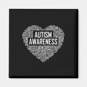 Imã Presente de Conscientização do Autismo Coração Org