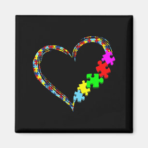 Imã Presente de Coração de Amor Conscientização Au Hom
