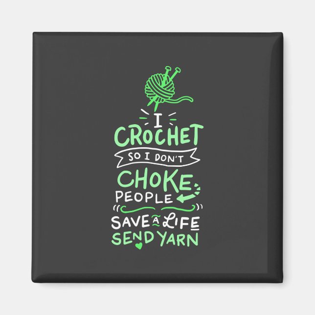 Imã Presente de Crochê para Crocheteiros (Frente)