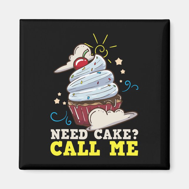 Imã Presente de Cupcake de Bake Baking Baker (Frente)