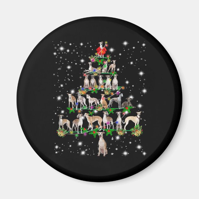 Imã presente de decoração de árvore de natal de chicot (Frente)