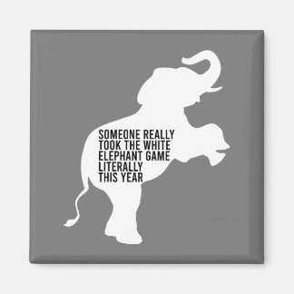 Imã Presente de Elefante Branco Literalmente Pior