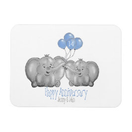 Ímã presente de elefante do aniversário de casamento d