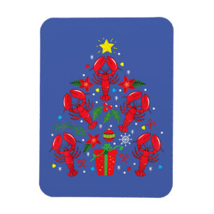 Ímã Presente de Enfeites de natal de lagosta Engraçad