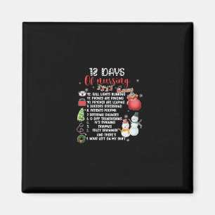 Imã Presente de Enfermeira 12 Dias De Enfermagem