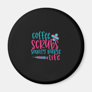 Imã Presente de Enfermeira Café Escrubs Enfermeiros