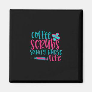 Imã Presente de Enfermeira Café Escrubs Enfermeiros
