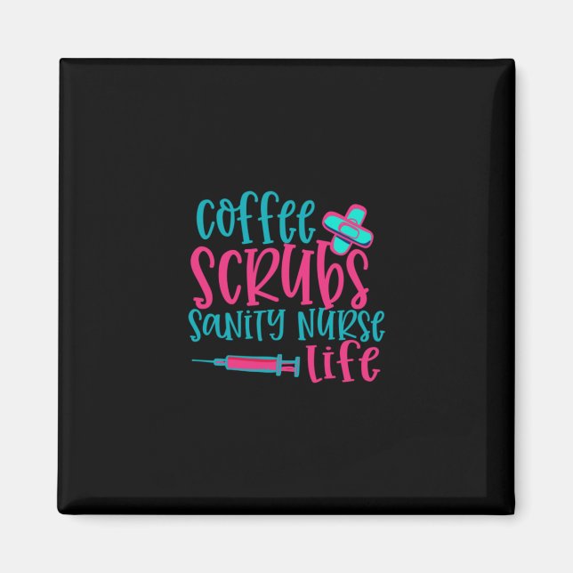 Imã Presente de Enfermeira | Café Escrubs Enfermeiros  (Frente)