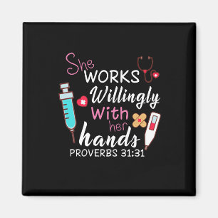 Imã Presente de Enfermeira   Ela Trabalha Com Enfermei