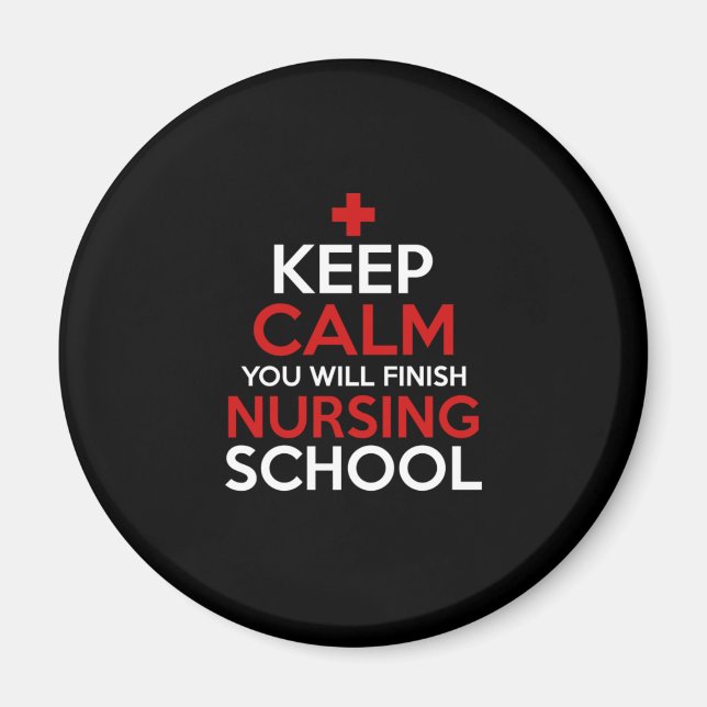 Imã Presente de Enfermeira | Fique Calmo Você Termina (Frente)