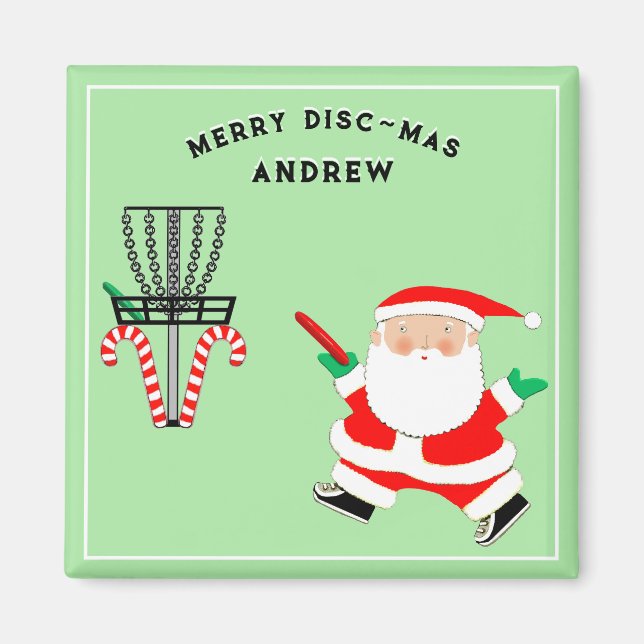 Imã Presente de Férias de Disc Golf (Frente)