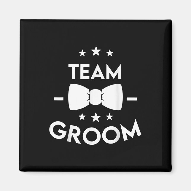 Imã Presente de Festa de casamento do Team Groom (Frente)