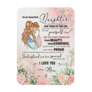 Ímã Presente de Filha   Carta À Minha Filha Da Mãe