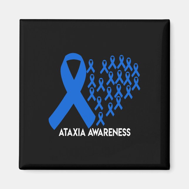 Imã Presente de fita azul de consciência (Frente)
