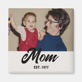 Imã Presente de Foto da Mamãe