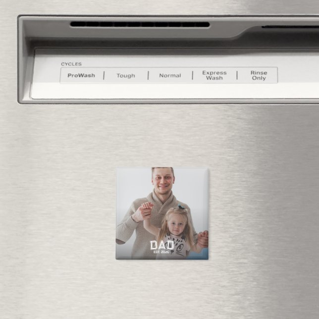 Imã Presente de Foto do Ano de Estabelecimento do Pai  (In Situ (Dishwasher))