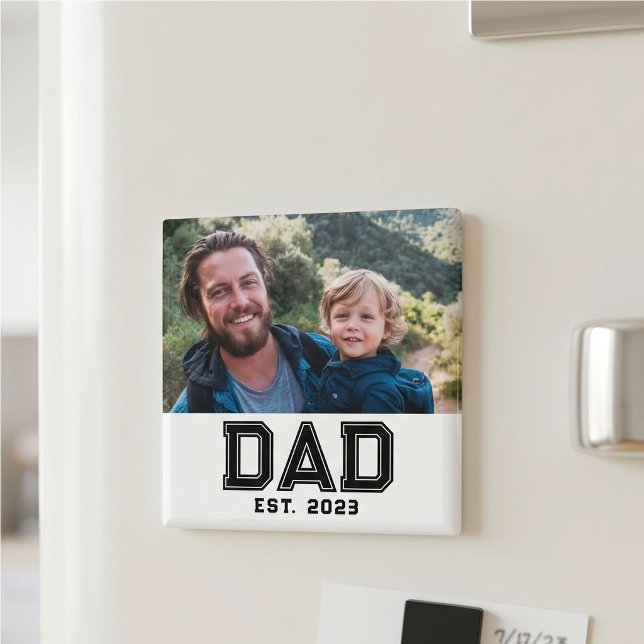 Imã Presente de Foto do Papai Fundado (Criador carregado)