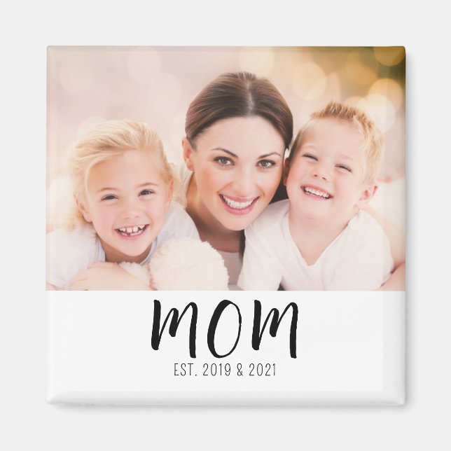 Imã Presente de Foto Estabelecida pela Mamãe (Frente)