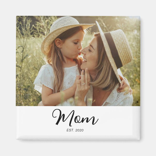 Imã Presente de Foto Estabelecida pela Mamãe (Frente)