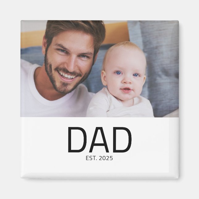 Imã Presente de Foto Estabelecida pelo Papai (Frente)