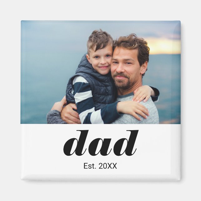 Imã Presente de Foto Estabelecido pelo Papai (Frente)