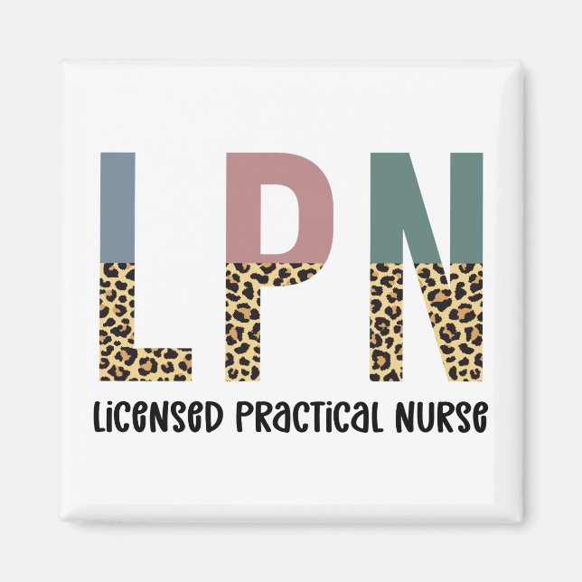 Imã Presente de Graduação LPN de Enfermeira Prática Li (Frente)